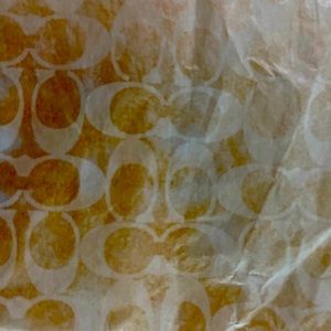 Coach white tissue paper, no tears, lightly wrinkled, 26 x 27